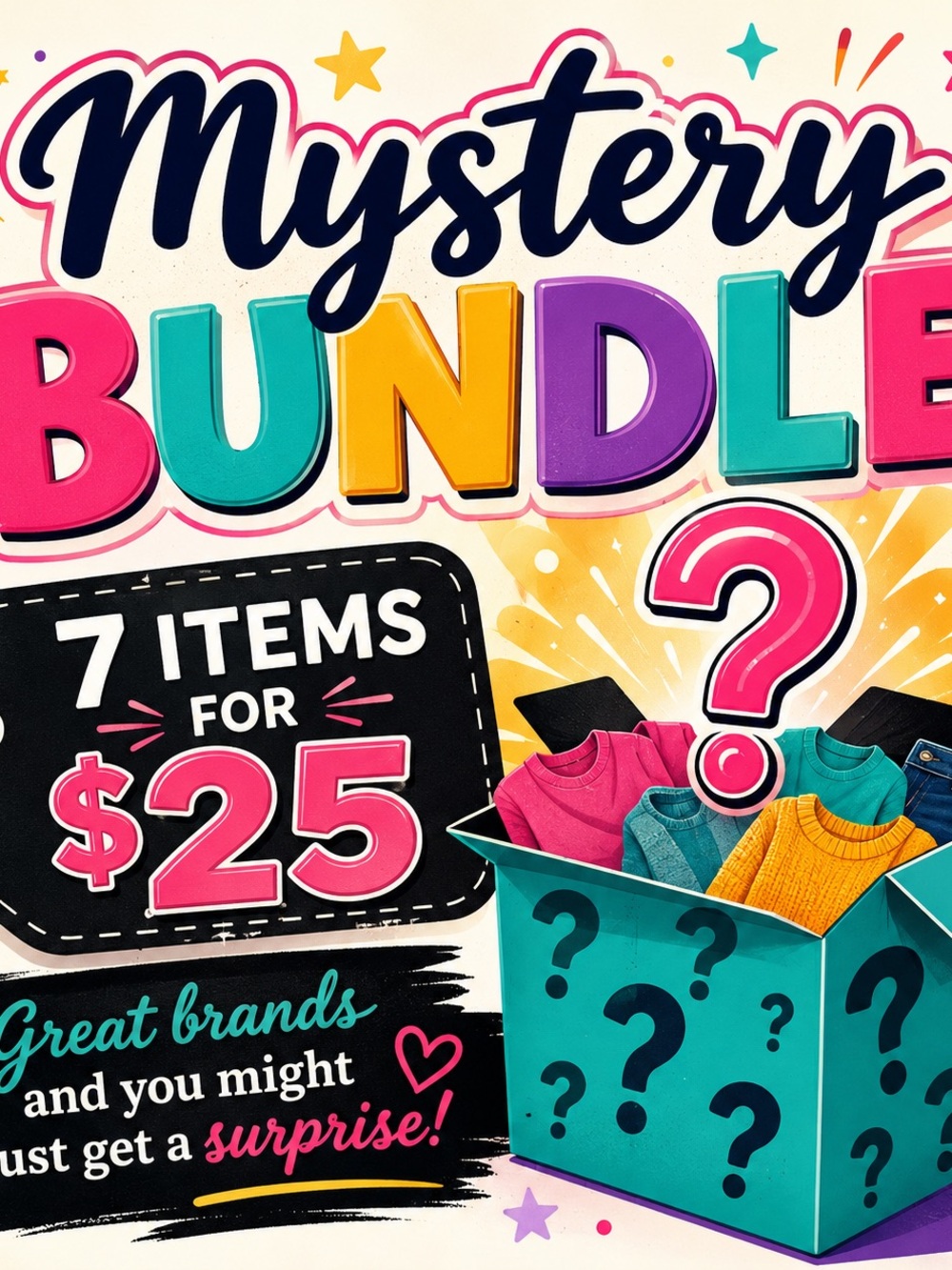 Mystery Bundle Women 7 tops XS mixed brands and styles!